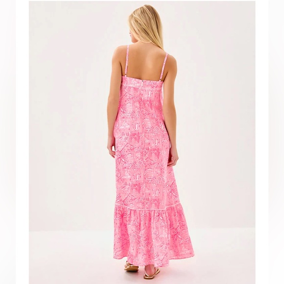 NWT originally $248 Lilly Pulitzer Rosalie Linen Maxi Dress Pennys Playground 2 - Picture 2 of 16
